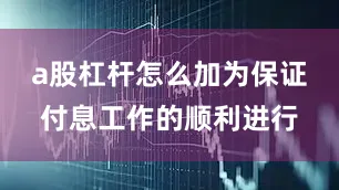 a股杠杆怎么加为保证付息工作的顺利进行